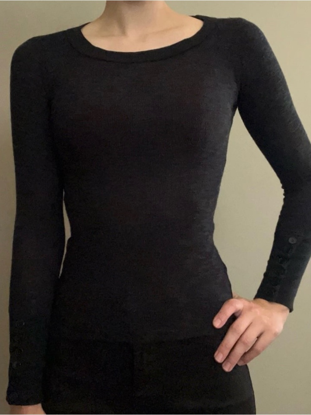 Planet Gold Long Sleeve Black Shirt, Small